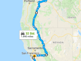 route inland